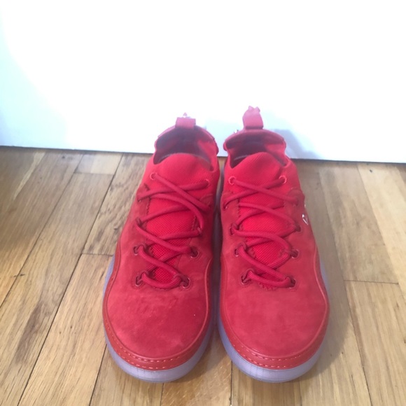 NWOB Christian Louboutin Arpoador Donna clear sole red suede sneakers Men's 10 - Picture 5 of 8